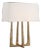 Ian K. Fowler by Visual Comfort Signature Scala Hand-Forged Bedside Lamp in Gilded Iron with Linen Shade For Sale