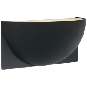 Peter Bristol for Visual Comfort Signature Quarter Sphere Small Up Light in Matte Black with Frosted Glass