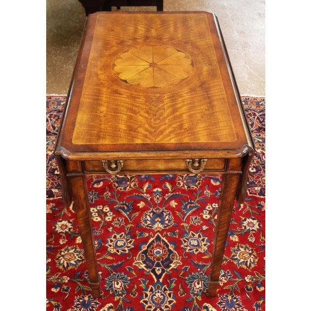 Theodore Alexander Replica Collection Satinwood Inlaid Pembroke Table Dimensions : 32" Deep X 20" Wide X 30.5" Tall each...