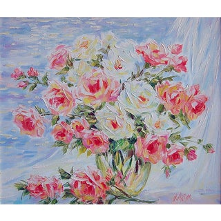 Oil Painting Roses by the Sea Kotmin Olga For Sale
