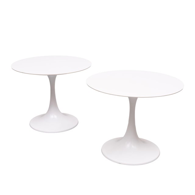 Wood Tulip Side Tables by Maurice Burke for Arkana, 1970s, Set of 2 For Sale - Image 7 of 10