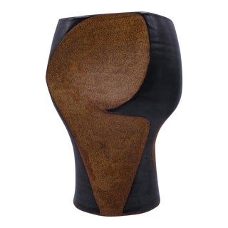 Mid 20th Century Joel Edwards Sculptural Pottery Vase For Sale