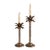 Andrea by Sadek Palm Tree Candlestick Holders, Brass-Tone Tropical Decor, Set of 2 For Sale