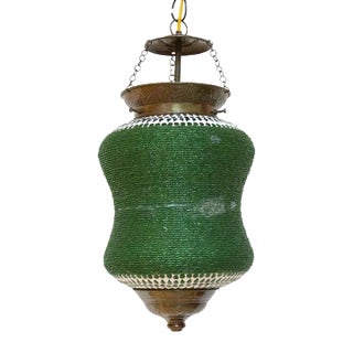 Fern Beaded Pendant Lamp For Sale