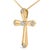 Haus of Brilliance Gold Vermeil Diamond Accent Cross Pendant Necklace For Sale - Image 4 of 4