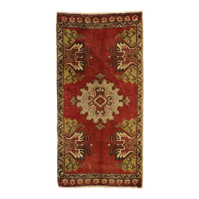 Vintage Turkish Yastik Rug - 01'08 X 03'02 For Sale