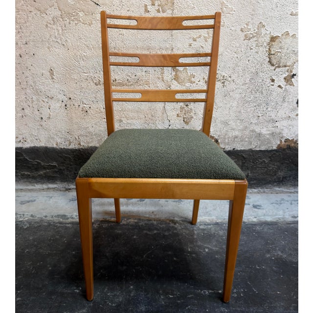 1950s Vintage Mid-Century Swedish Modern Birch Dining Chairs - Set of Four Restored For Sale - Image 5 of 11