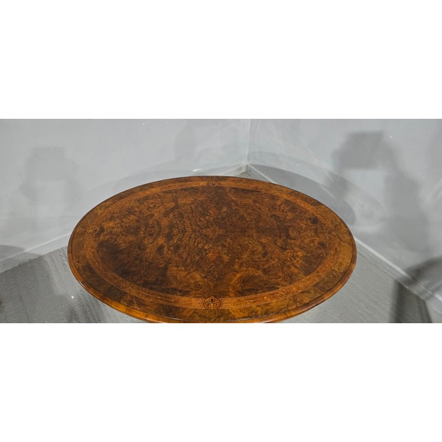 Burr Walnut Dining Table, 1880s For Sale - Image 10 of 18