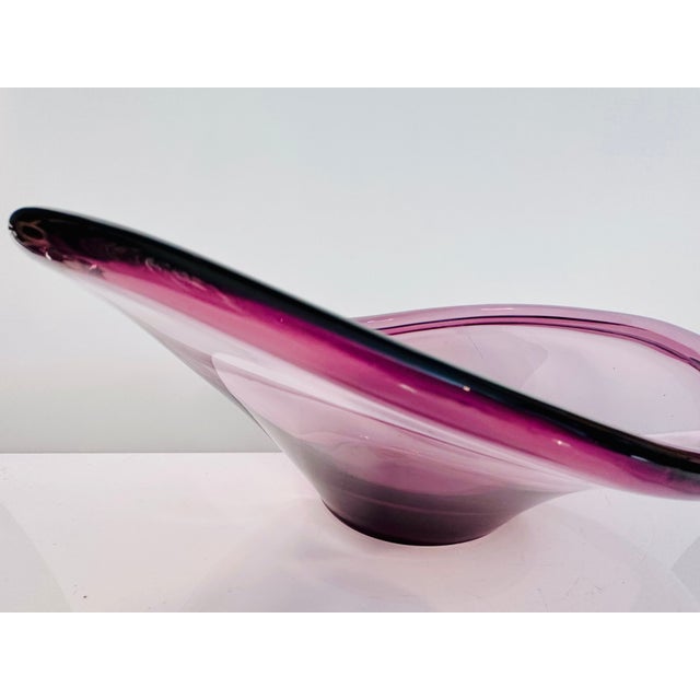 Glass Sculptural Snits Bowl in Rose Gold Mouth-Blown Glass attributed to Lotte Petterson for Ikea, Sweden, 2000s For Sale - Image 7 of 11