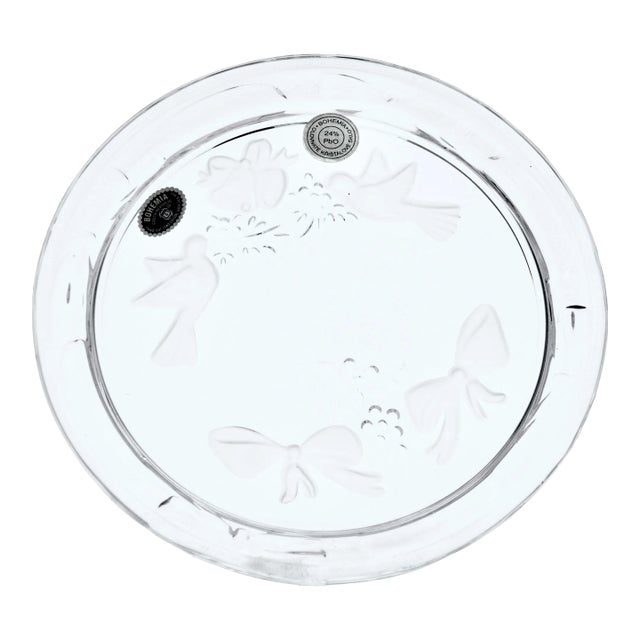 Bohemian Crystal Tray For Sale