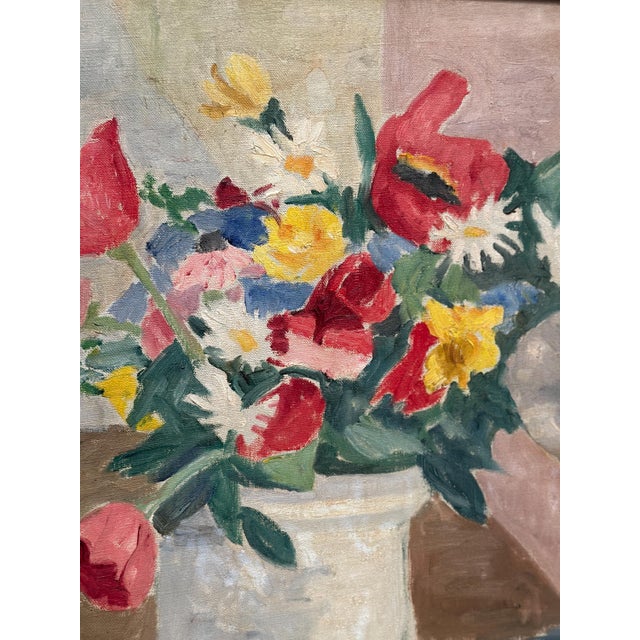 Ellis Wallin, Flowers and Fruit, 1968, Oil on Canvas, Framed For Sale - Image 15 of 16