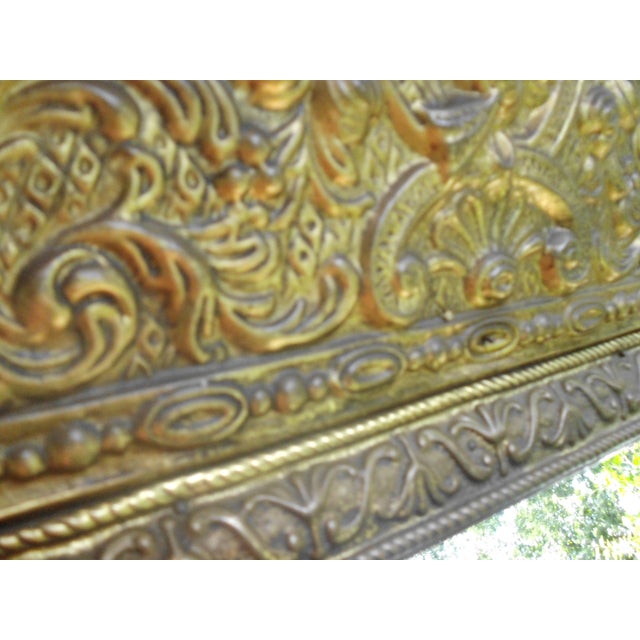 Mirror Cabinet in Embossed Brass, 1950s For Sale - Image 6 of 18