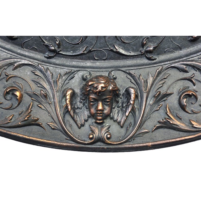Metal American Radiator Company Copper Plated Cast Iron Oval Medallion For Sale - Image 7 of 12