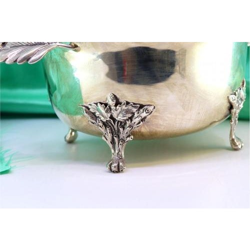 Small Silver Tureen with Handle and Relief Applications For Sale - Image 3 of 8