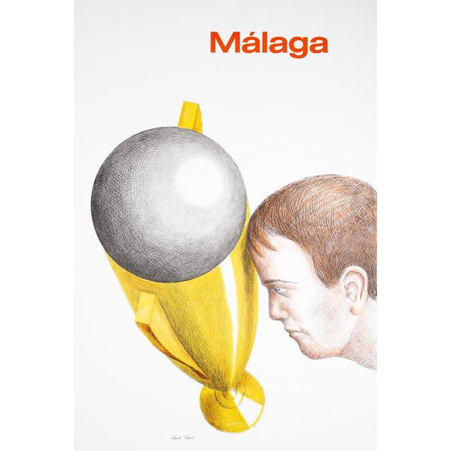 Roland TOPOR (1938-1997) World Cup: Málaga Original color lithograph poster Signed in the plate On poster paper, 60 x 95...