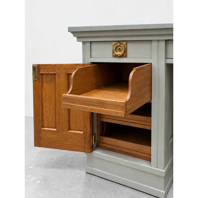 Metal Art Nouveau Gentleman's Writing Desk by Fritz Nagel, Vienna, Austria, 1910s For Sale - Image 7 of 13