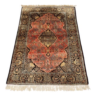 Middle Eastern Kum Rug in Wool For Sale