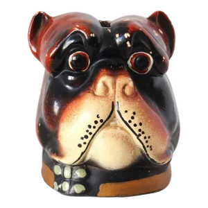 19th-Century English Porcelain Pug Dog Smash Bank