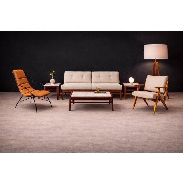 Carlo Hauner, Brazil, c. 1950s. This armchair exemplifies Hauner’s engagement with structural economy and an elegantly...