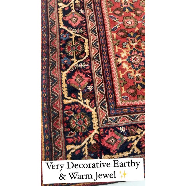*All of our antique & vintage rugs are professionally cleaned prior to being listed.* Name: Large Decorative Antique Mahal...