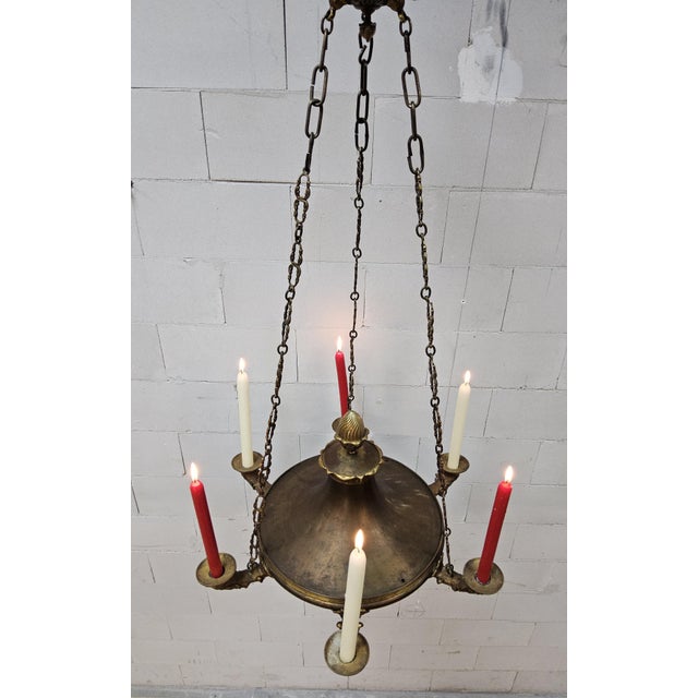 Antique Neo-Renaissance Greenman Candle Chandelier, 1980s For Sale - Image 6 of 18