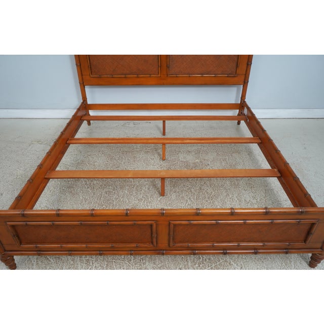 Lexington King Size Faux Bamboo Canopy Bed For Sale In Philadelphia - Image 6 of 18