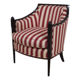 Baker Art Deco Modern Style Upholstered Club Chair For Sale