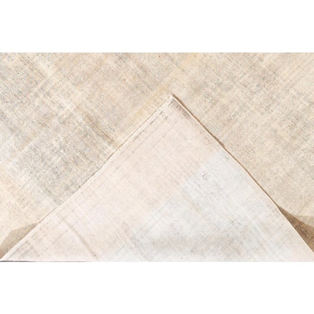 20th Century Vintage Persian Overdyed Ivory Wool Rug For Sale - Image 4 of 11