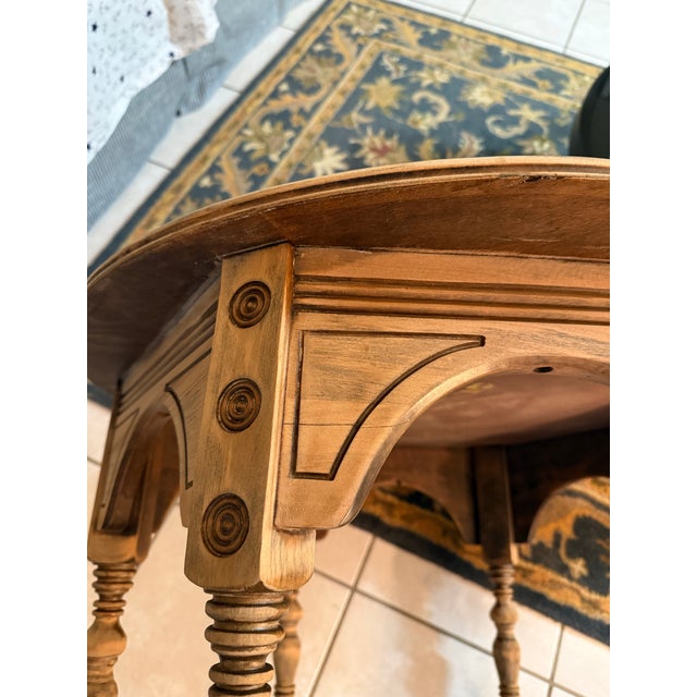 Wood Antique Victorian Renaissance Side Table For Sale - Image 7 of 9