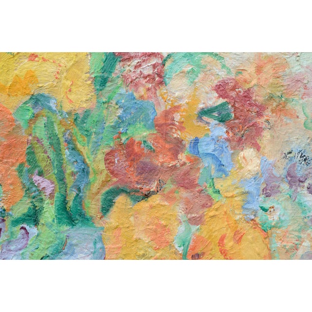 1980s Vertical Floral Still Life by Doreen Gadsby For Sale - Image 5 of 7