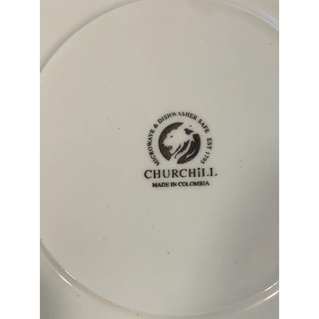 Chinoiserie Churchill Willow Rose Pink Red and White Plate For Sale - Image 3 of 7