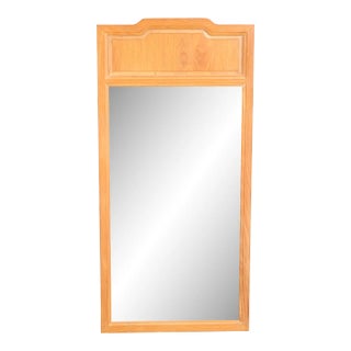 Henredon Mid-Century Modern Sculpted Ash Framed Wall Mirror For Sale