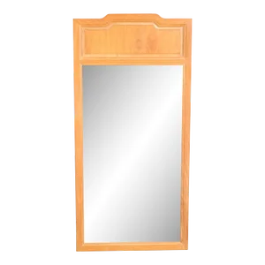 Henredon Mid-Century Modern Sculpted Ash Framed Wall Mirror