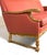 A retro-cool Danish mid century modern, circa 1960's sofa with a carved wood base, stretcher sides, and figured decorative...
