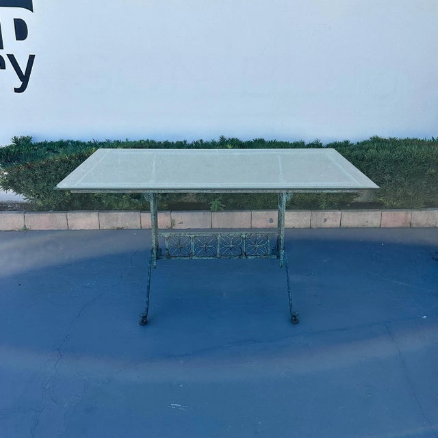 1950s John Salterini 'El Prado' Collection Verdigris Finish Dining Table and 6 Chairs, Attributed For Sale In West Palm - Image 6 of 12