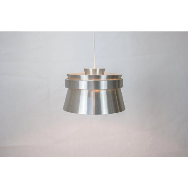 Mid-Century Modern Danish Aluminum Pendant Lamp, 1960s For Sale - Image 3 of 9