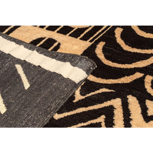 Traditional Vintage Oversized Bauhaus Tapestry in Black With Geometric Pattern - Rug & Kilim For Sale - Image 3 of 3