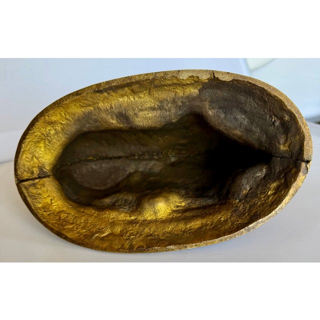 1950s Mid Century South Indian Brass Statue of Shiva's Bull Nandi Metal Antique For Sale - Image 9 of 14