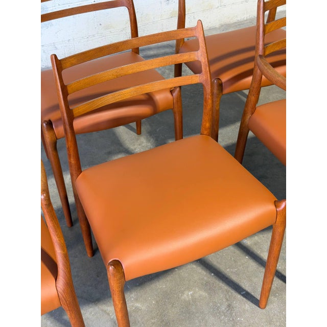 In Style of j.l. Moller Teak Model 78 and 62 Dining Chairs Set of 6 Danish Mid-Century Modern 1960s For Sale - Image 10 of 13
