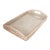 Artifacts Rattan Rectangular Tray with Glass Insert in White Wash - 21" For Sale
