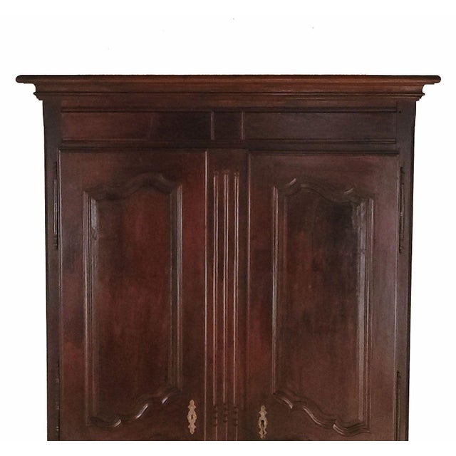 Chestnut Large Louis XVI Style Walnut Armoire, France Circa 1840 For Sale - Image 8 of 11