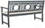 Modern Elise 3 Seat Bench in Ash Grey & Beige For Sale - Image 3 of 6
