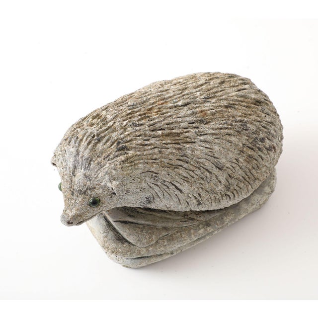 Reconstituted Stone Hedgehog Garden Ornament, 20th Century For Sale - Image 11 of 12