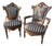 Matched Pair of Late 19th Century American Renaissance Revival “His and Hers” Victorian Parlor Chairs – Custom Upholstered, Pristine Woodwork. For Sale