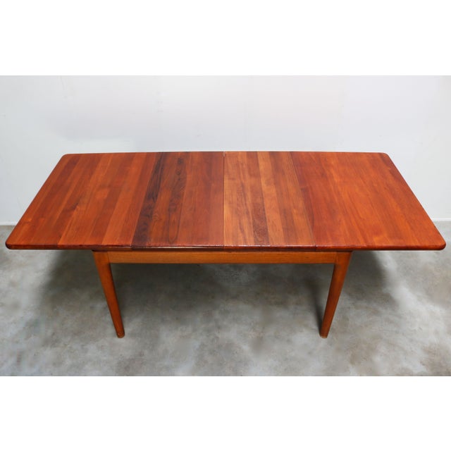 Brown Danish Extendable Teak Dining Table by Glostrup Møbelfabrik, 1965 For Sale - Image 8 of 12
