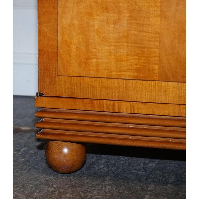 Biedermeier Style White Genesis Armoire or TV Cabinet in Satinwood from American Hickory For Sale - Image 10 of 18