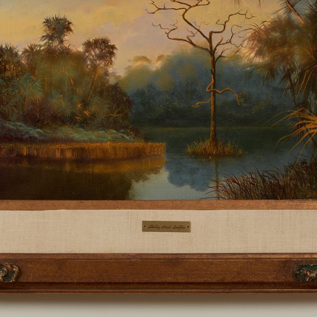 Vintage Tropical Florida Landscape Painting by Shirley Hood Loeffler For Sale - Image 10 of 14