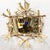 Victorian Antique Black Forest Mirror With Antler Arrangement Ca. 1920s For Sale - Image 3 of 8