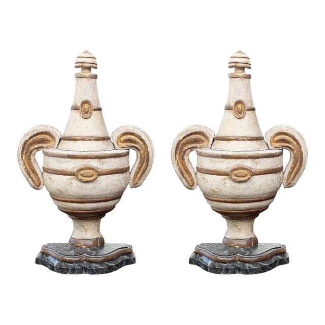 Late 19th Century Pair of Neoclassical Urn-Form Architectural Elements For Sale