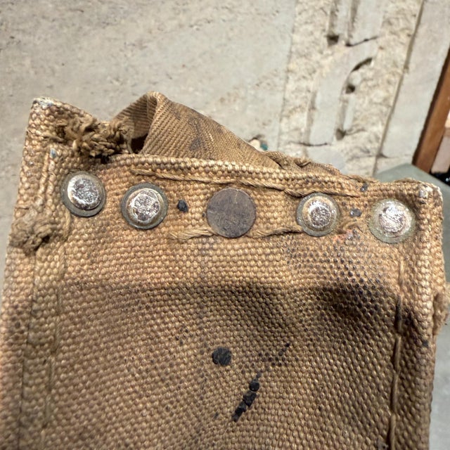 Vintage Military Bread Bag (Musette Bag) Canvas Decoration For Sale - Image 13 of 15
